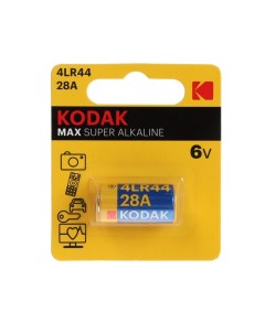 Батарейка алкалиновая Max Super 28A K28A 1 4LR44 1BL 6В блистер 1 шт Kodak