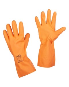 Перчатки защитные латексные Цетра L F 04 размер 8 M оранжевые 1 пара Manipula