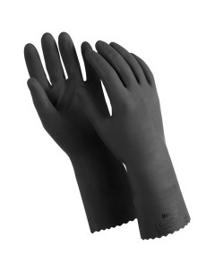 Перчатки защитные латексные Specialist КЩС 1 двухслойные размер 9 L черные Manipula