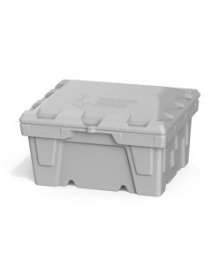 Ящик с крышкой FB12506 цвет серый 250 литров Polimer group