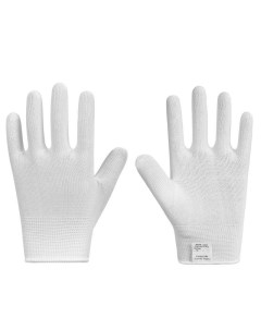 Перчатки защитные полиэфирные Чибис ПЭ белые 13 класс размер 7 S 1 пара Ооо дельта