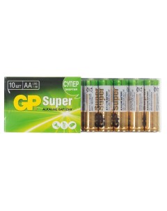Батарейки Super AA LR6 15A алкалин 10 шт уп 15 ZCRB10 Gp