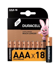 Батарейки BASIC ААA LR03 18BL Duracell