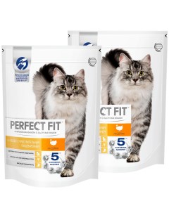 Сухой корм для кошек Sensitive при аллергии с индейкой 2 шт по 0 19кг Perfect fit