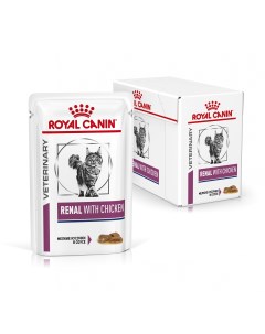 Влажный корм для кошек Vet Diet Renal курица 12шт по 85г Royal canin