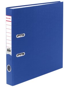 Папка регистратор с покрытием из ПВХ 50мм синяя удвоенный срок службы 220888 Brauberg