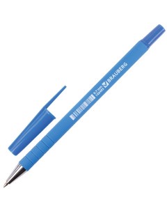 Ручка шариковая Capital blue СИНЯЯ корпус soft touch голубой узел 0 7 Brauberg