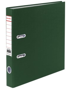 Папка регистратор с покрытием из ПВХ 50мм зеленая удвоенный срок службы 221816 Brauberg