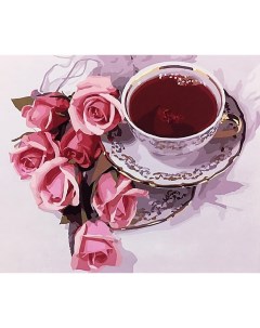 Картина по номерам Чай и розы 40x50 см Paintboy