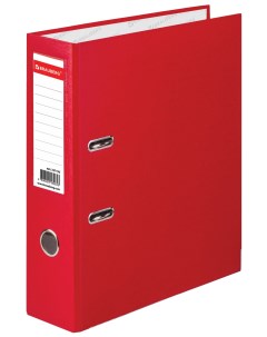 Папка регистратор с покрытием из ПВХ 80мм с уголком красная 227192 Brauberg