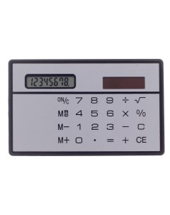 Калькулятор плоский 8 разрядный серебристый корпус Nobrand
