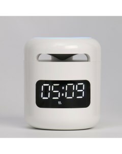 Часы будильник электронные настольные колонка bluetooth tf карта 8 5 х 7 5 см usb Nobrand