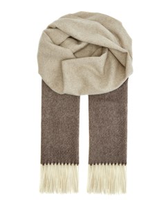 Кашемировый шарф ручной работы в бежево коричневой гамме Bertolo cashmere