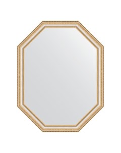 Зеркало в багетной раме золотые бусы на серебре 60 мм 71x91 см Evoform