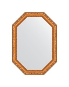 Зеркало в багетной раме золотые бусы на бронзе 60 мм 51x71 см Evoform