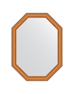 Зеркало в багетной раме золотые бусы на бронзе 60 мм 56x71 см Evoform