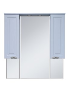 Зеркало шкаф 90 серый 2 дверьми Мисти