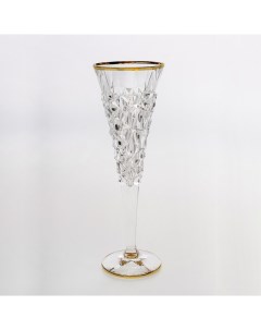 Набор бокалов для шампанского Glacier золото 200 мл 6 шт Bohemia jihlava