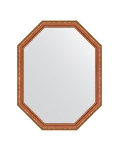 Зеркало в багетной раме бронзовые бусы на дереве 60 мм 71x91 см Evoform