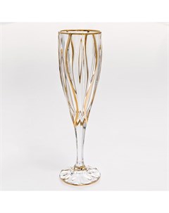 Набор бокалов для шампанского Ocean золото 180 мл 6 шт Bohemia jihlava