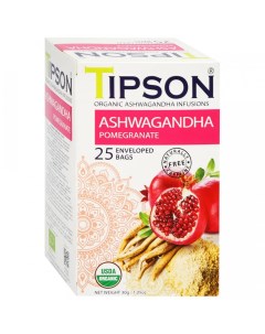 Чай органический Ашваганда гранат 25 пакетиков Tipson