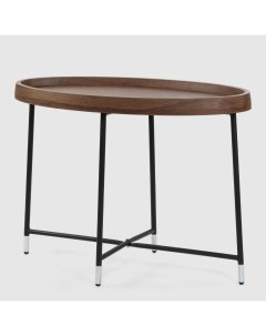 Стол журнальный коричневый с чёрным 75х40х53 см City furniture
