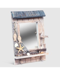 Зеркало декоративное бежевое 23 5x6x36 см Liansheng