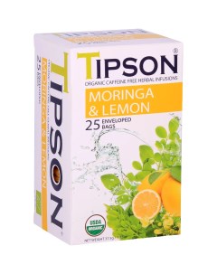 Чай органический Моринга и лимон 25 пакетиков Tipson