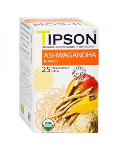 Чай органический Ашваганда с манго 25 пакетиков Tipson