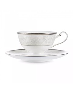 Чашка чайная с блюдцем Narumi Платиновый ноктюрн 230 мл