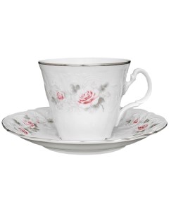 Чашка с блюдцем Бледные розы 180 мл Bernadotte