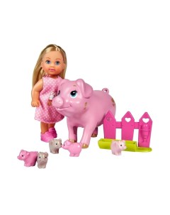 Кукла Еви со свинкой и поросятами 12 см Simba