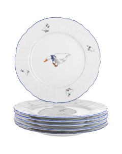 Набор мелких тарелок Гуси 27 см 6 шт Bernadotte