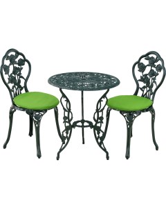 Комплект мебели 3 предмета темный зелено салатовый Linyi