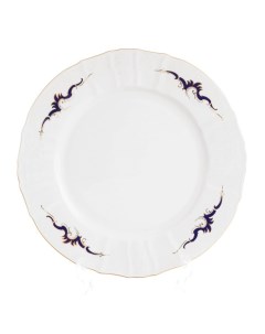 Набор мелких тарелок Синие вензеля 27 см 6 шт Bernadotte