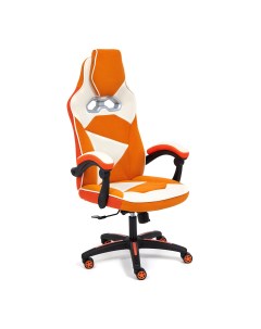 Кресло компьютерное ТС 67х49х142 см флок молочный оранжевый Tc