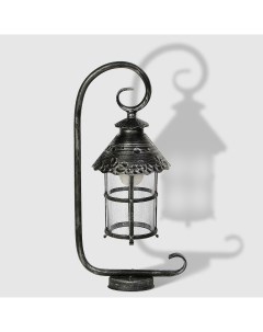 Светильник садовый 8732B напольный IP23 E27 100Вт чёрное серебро Amber lamp