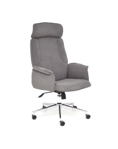 Кресло ТС 64х47х128 см флок серый Tc