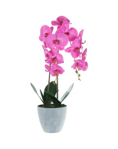 Цветок искусственный в горшке орхидея 2 цвета 62 см Fuzhou light