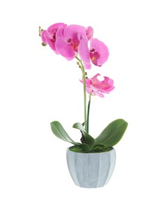 Цветок искусственный в горшке орхидея 2 цвета 40 см Fuzhou light