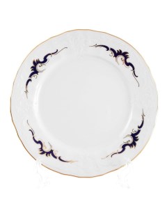Набор десертных тарелок Синие вензеля 19 см 6 шт Bernadotte