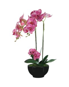 Цветок искусственный в горшке орхидея 3 цвета 60 см Fuzhou light