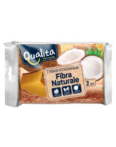 Губки кухонные Fibra Naturale 2 шт Qualita