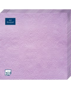 Салфетки бумажные лиловый барокко 33х33 3сл 16шт Art bouquet