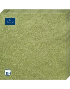 Салфетки бумажные оливковый барокко 33х33 3сл16шт Art bouquet