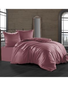 Комплект постельного белья пепельно розовый Евро Bahar
