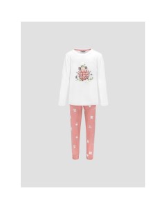 Пижама для девочек Стробби бело розовый 116 122 см Kids by togas
