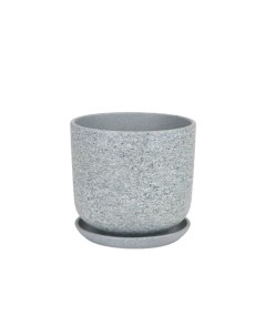 Горшок Серый камень 6 26 см цилиндр Студия-декор