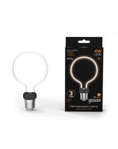 Лампа Filament Artline G95 4W 330lm 2700К Е27 milky LED 1 10 100 Gauss