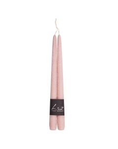 Набор Рустик из 2 свечей 30 см серо розовый Luz your senses